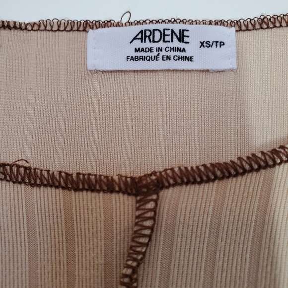 Contrast Stitch Ribbed Long Sleeve Tee Size XS - Picture 5 of 5